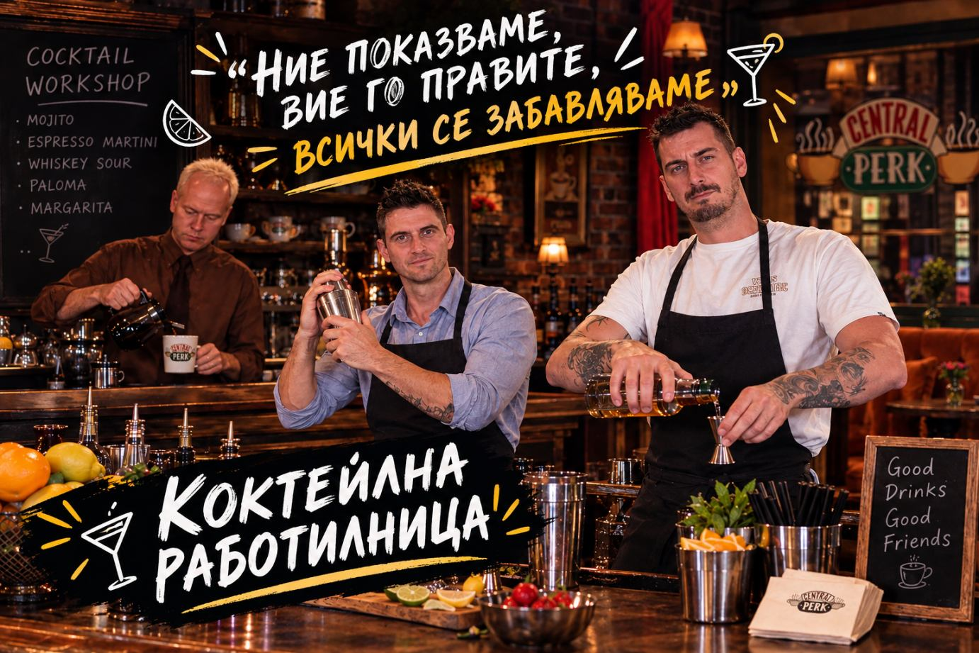Барманите на Friends Cocktail Workshop в КорекомЪ